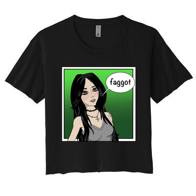 Resetthegames Melonie Mac Saying Faggot Women's Crop Top Tee