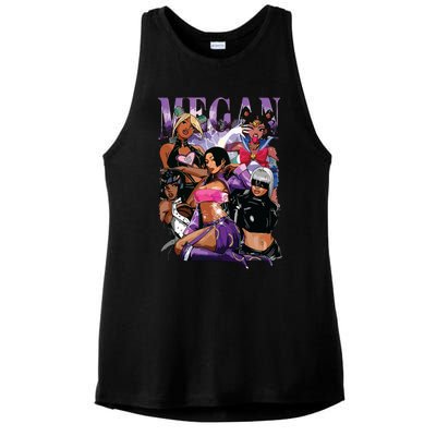 Retro Megan Moon Megan First Name Personalized Vintage Ladies PosiCharge Tri-Blend Wicking Tank