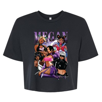 Retro Megan Moon Megan First Name Personalized Vintage Bella+Canvas Jersey Crop Tee