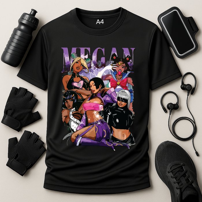 Retro Megan Moon Megan First Name Personalized Vintage Cooling Performance Crew T-Shirt