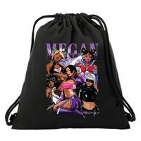Retro Megan Moon Megan First Name Personalized Vintage Drawstring Bag