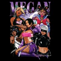 Retro Megan Moon Megan First Name Personalized Vintage Drawstring Bag