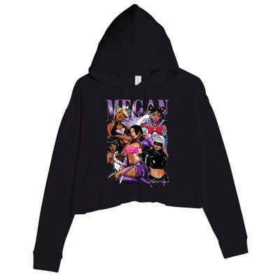 Retro Megan Moon Megan First Name Personalized Vintage Crop Fleece Hoodie