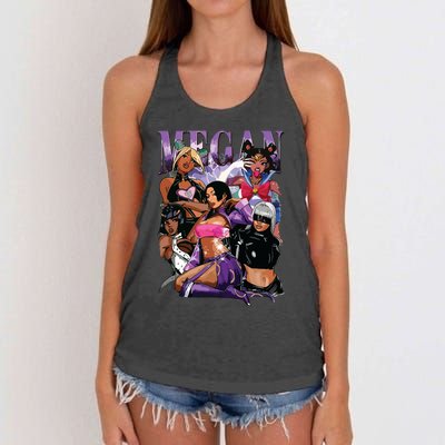 Retro Megan Moon Megan First Name Personalized Vintage Women's Knotted Racerback Tank