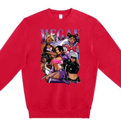 Retro Megan Moon Megan First Name Personalized Vintage Premium Crewneck Sweatshirt