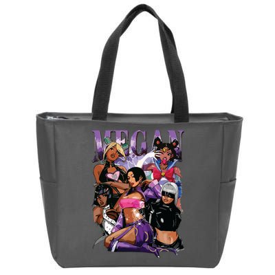 Retro Megan Moon Megan First Name Personalized Vintage Zip Tote Bag