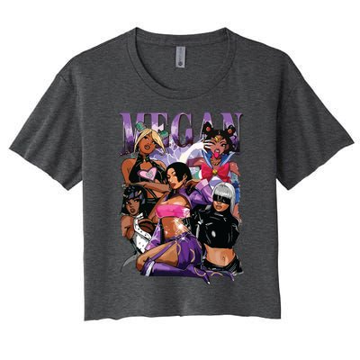 Retro Megan Moon Megan First Name Personalized Vintage Women's Crop Top Tee