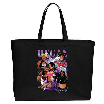 Retro Megan Moon Megan First Name Personalized Vintage Cotton Canvas Jumbo Tote