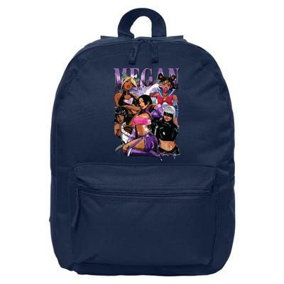 Retro Megan Moon Megan First Name Personalized Vintage 16 in Basic Backpack