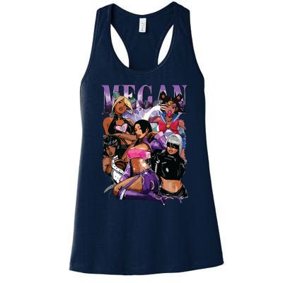 Retro Megan Moon Megan First Name Personalized Vintage Women's Racerback Tank