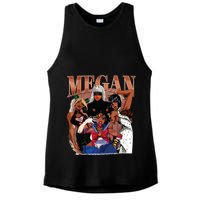 Retro Megan Moon Megan First Name Ladies PosiCharge Tri-Blend Wicking Tank