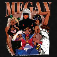 Retro Megan Moon Megan First Name Ladies PosiCharge Tri-Blend Wicking Tank