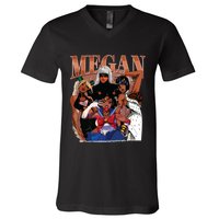 Retro Megan Moon Megan First Name V-Neck T-Shirt