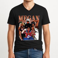 Retro Megan Moon Megan First Name V-Neck T-Shirt