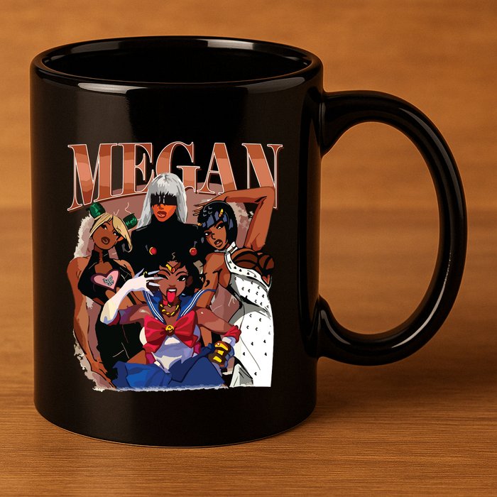 Retro Megan Moon Megan First Name 11oz C Handle Ceramic Mug