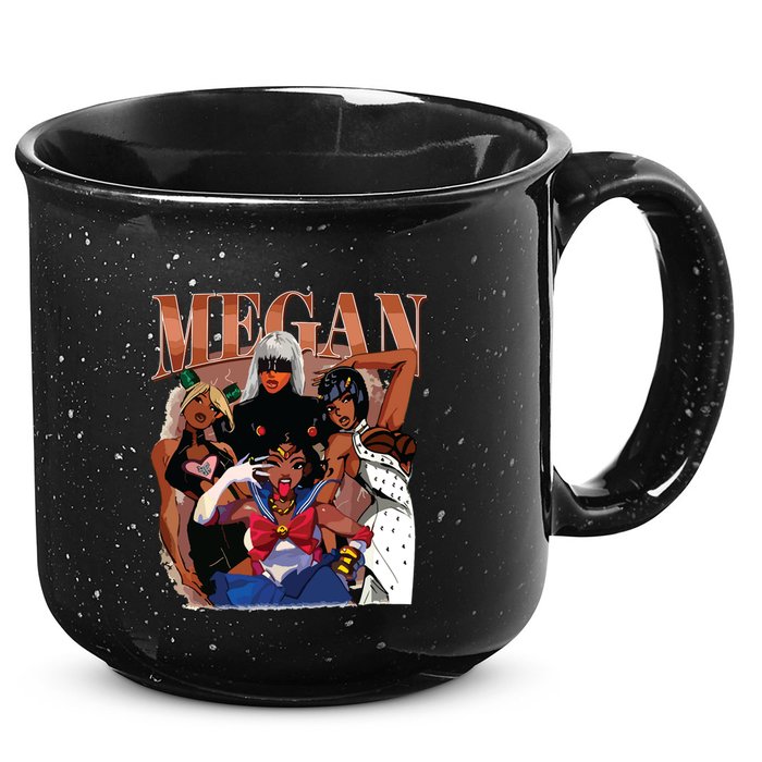 Retro Megan Moon Megan First Name 15oz Campfire Ceramic Mug