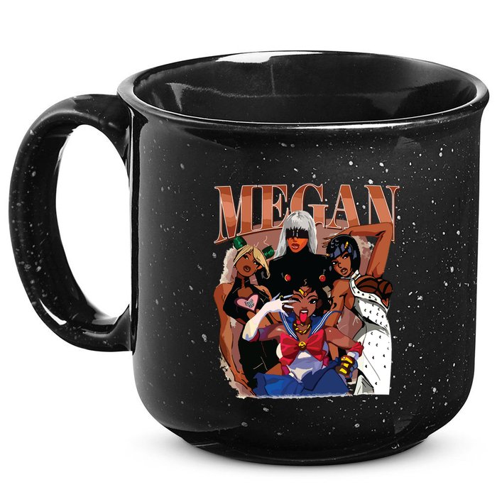 Retro Megan Moon Megan First Name 15oz Campfire Ceramic Mug