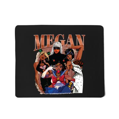Retro Megan Moon Megan First Name Mousepad