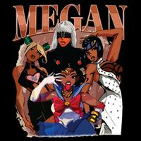 Retro Megan Moon Megan First Name Mousepad