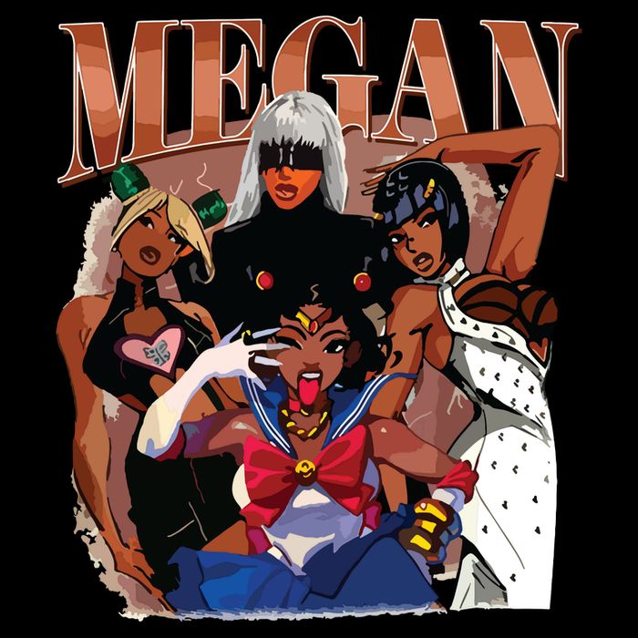Retro Megan Moon Megan First Name Mousepad