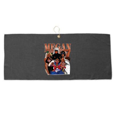 Retro Megan Moon Megan First Name Large Microfiber Waffle Golf Towel
