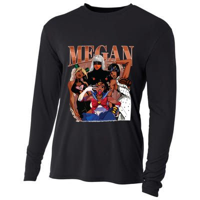 Retro Megan Moon Megan First Name Cooling Performance Long Sleeve Crew