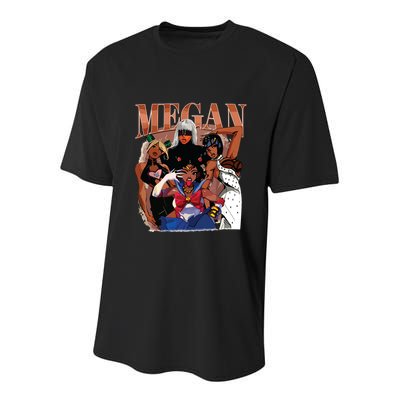 Retro Megan Moon Megan First Name Youth Performance Sprint T-Shirt