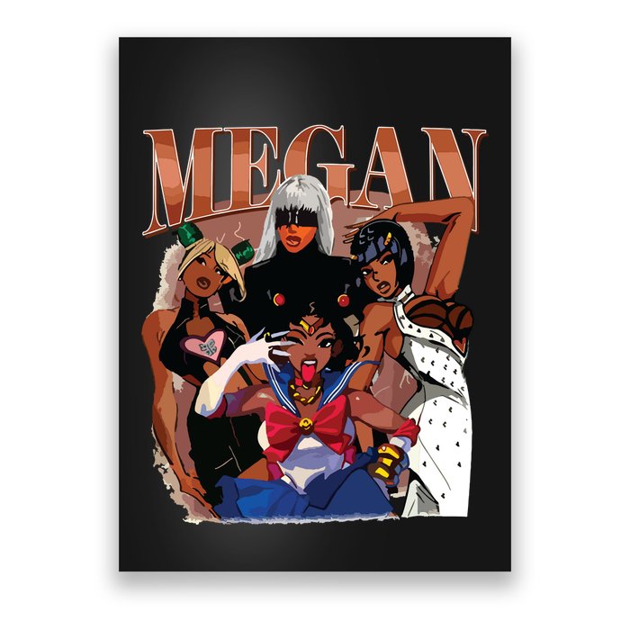 Retro Megan Moon Megan First Name Poster