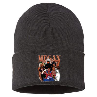 Retro Megan Moon Megan First Name Sustainable Knit Beanie