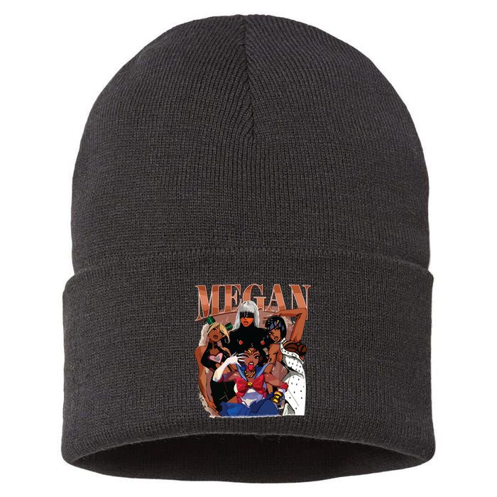 Retro Megan Moon Megan First Name Sustainable Knit Beanie