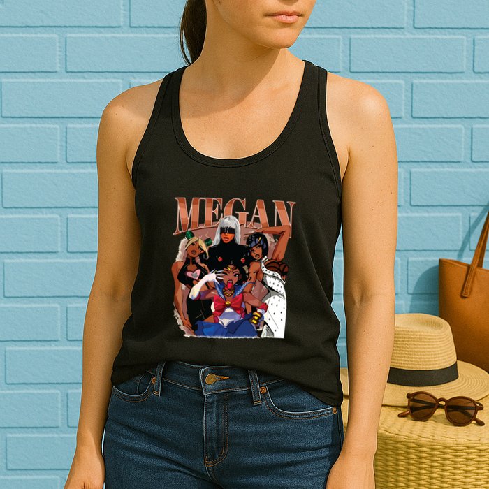Retro Megan Moon Megan First Name Womens Tank Top