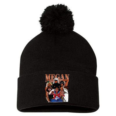 Retro Megan Moon Megan First Name Pom Pom 12in Knit Beanie