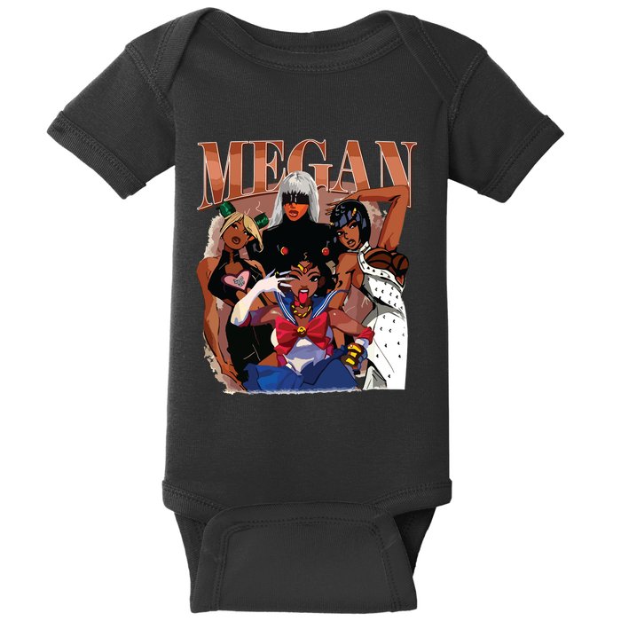 Retro Megan Moon Megan First Name Baby Bodysuit