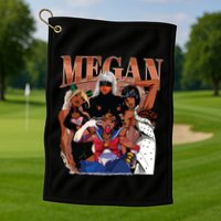 Retro Megan Moon Megan First Name Golf Towel