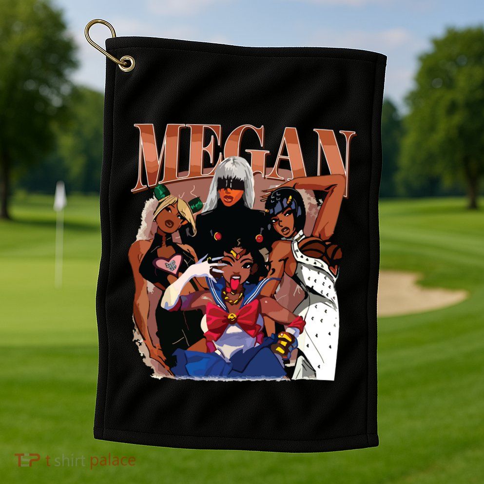 Retro Megan Moon Megan First Name Golf Towel