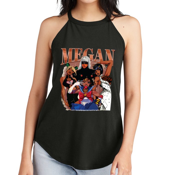 Retro Megan Moon Megan First Name Women's Perfect Tri Rocker Tank