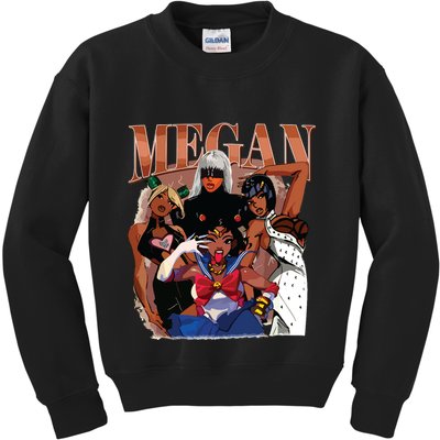 Retro Megan Moon Megan First Name Kids Sweatshirt