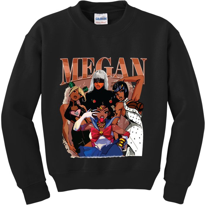 Retro Megan Moon Megan First Name Kids Sweatshirt