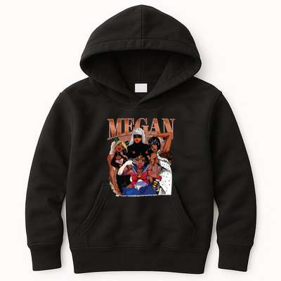 Retro Megan Moon Megan First Name Kids Hoodie