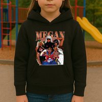 Retro Megan Moon Megan First Name Kids Hoodie