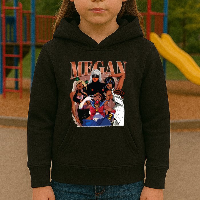 Retro Megan Moon Megan First Name Kids Hoodie