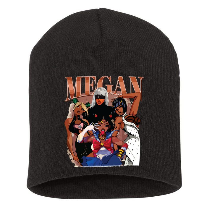 Retro Megan Moon Megan First Name Short Acrylic Beanie