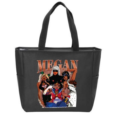 Retro Megan Moon Megan First Name Zip Tote Bag