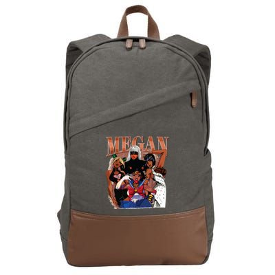 Retro Megan Moon Megan First Name Cotton Canvas Backpack