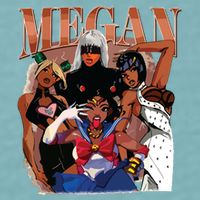 Retro Megan Moon Megan First Name Sueded Cloud Jersey T-Shirt