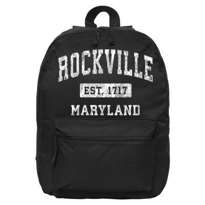 Rockville Maryland Md Vintage Established Sports Design 16 in Basic Backpack