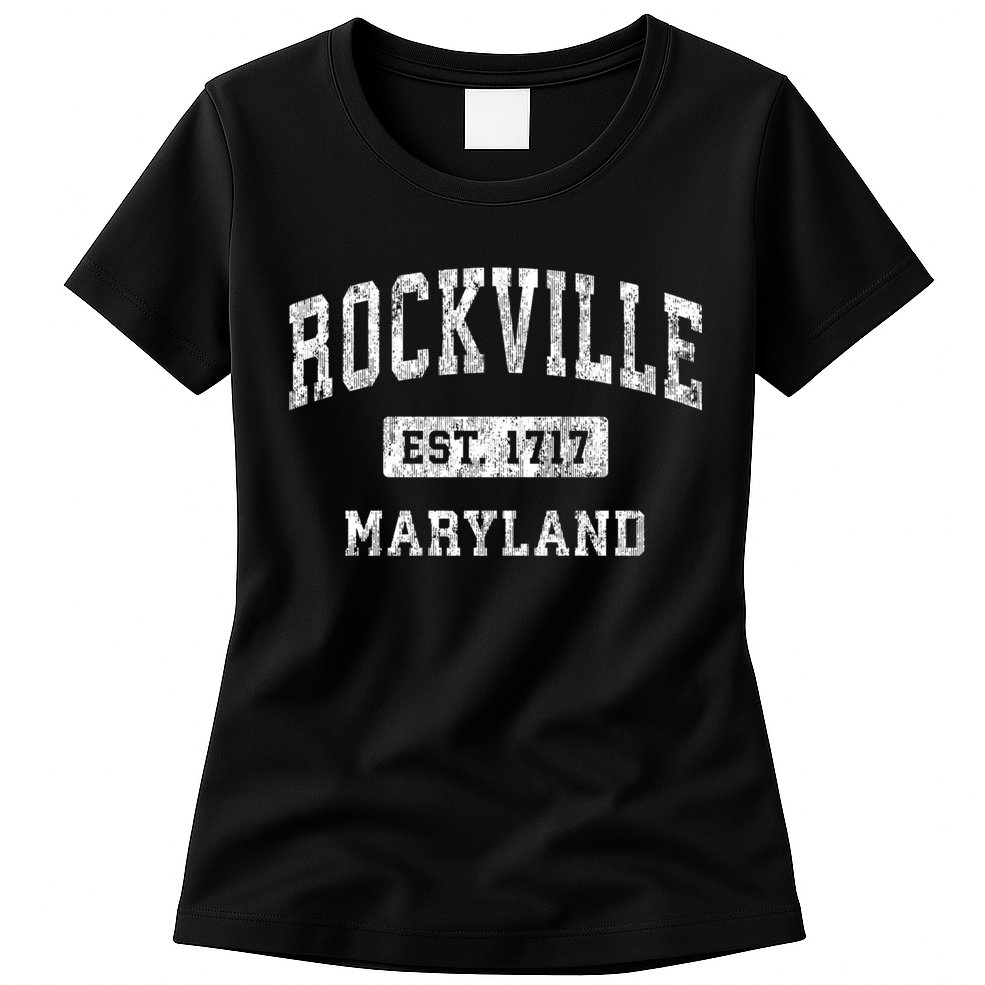 Rockville Maryland Md Vintage Established Sports Design Womens T-Shirt