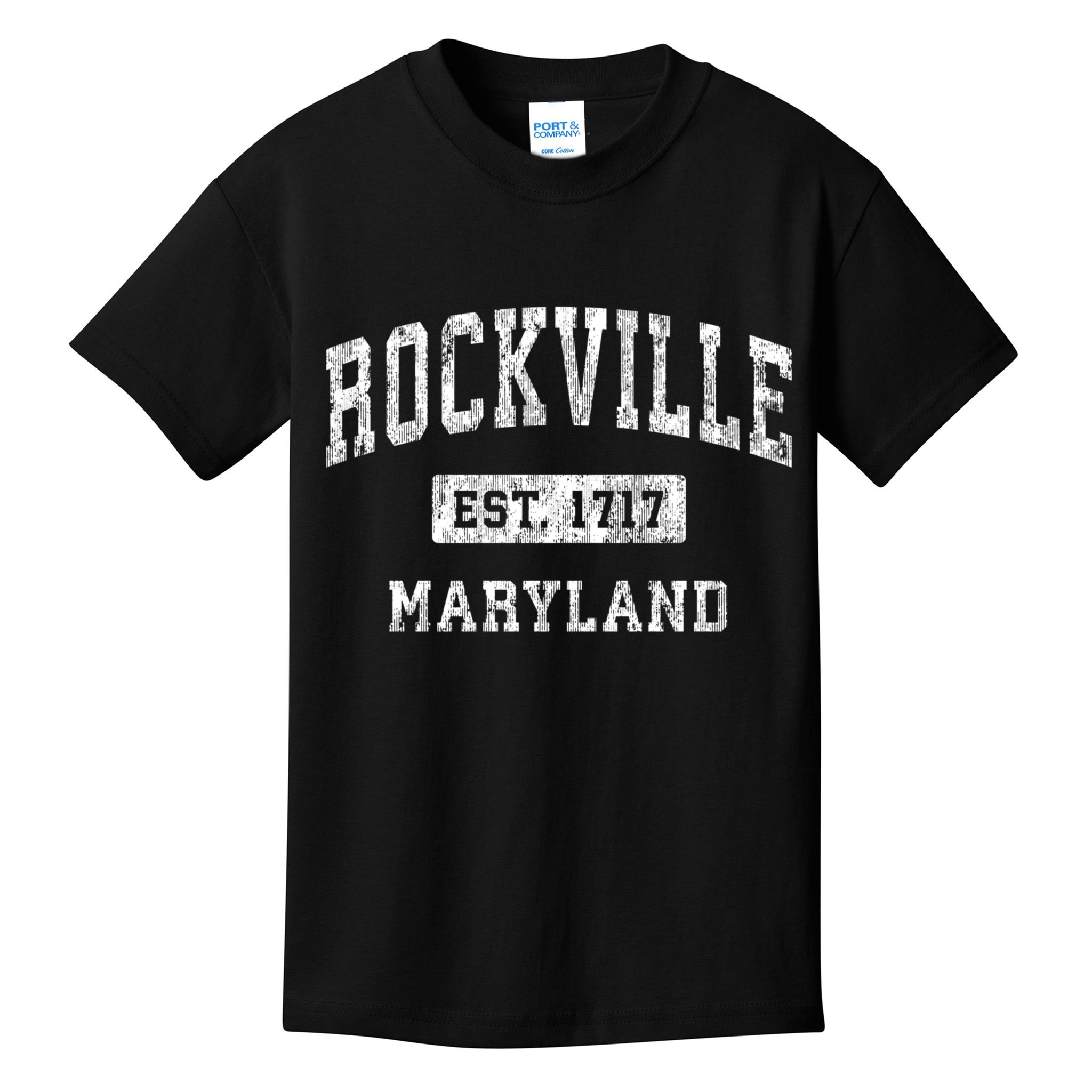 Rockville Maryland Md Vintage Established Sports Design Kids T-Shirt