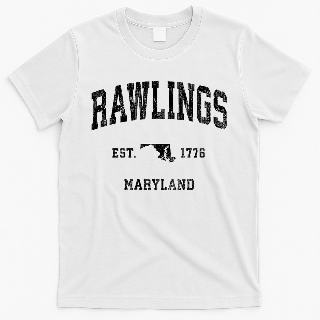 Rawlings Maryland Md Vintage Established Athletic Sports Design T-Shirt