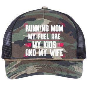 Running Mom My Fuel Are My Runner Marathon Cool Gift Retro Rope Trucker Hat Cap